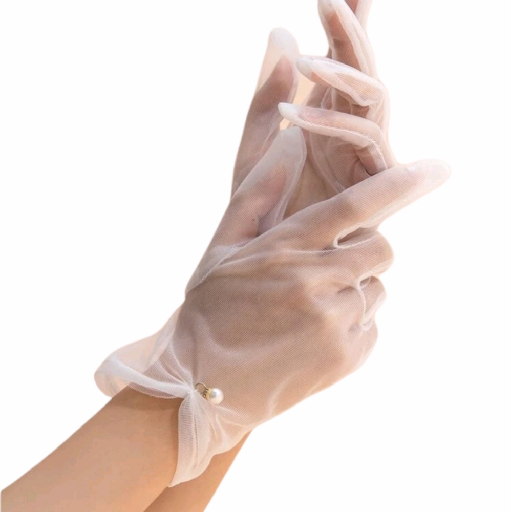 Pearl mesh gloves